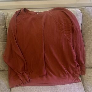 Ava & Viv Red Waffle Knit Sweater